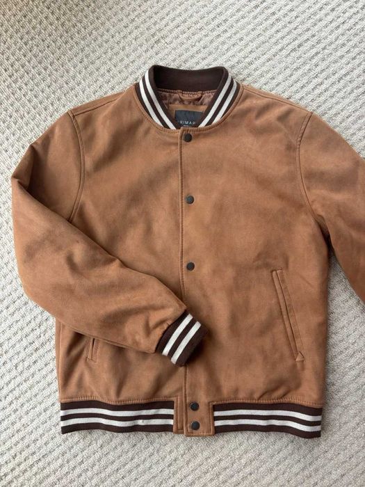 Varsity/ Bomber Jacket (Tan/ Brown)
