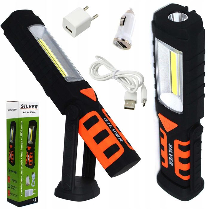 Latarka - Lampa - Lampka LED Li-on 2800mAh 3W Silver