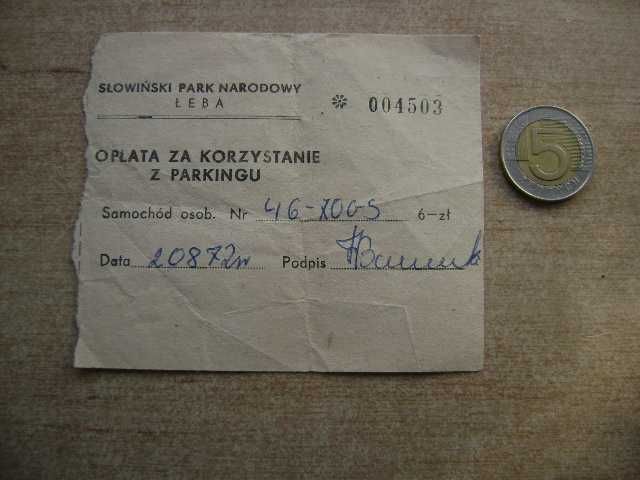 Starocie z PRL - Stare dokumenty = Kwit za parking z 1972r.