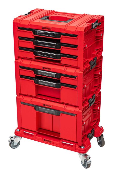 Zestaw skrzynek narzędziowych QBRICK System PRO Drawer Workshop SET 6 2.0 Ultra HD Czerwony
