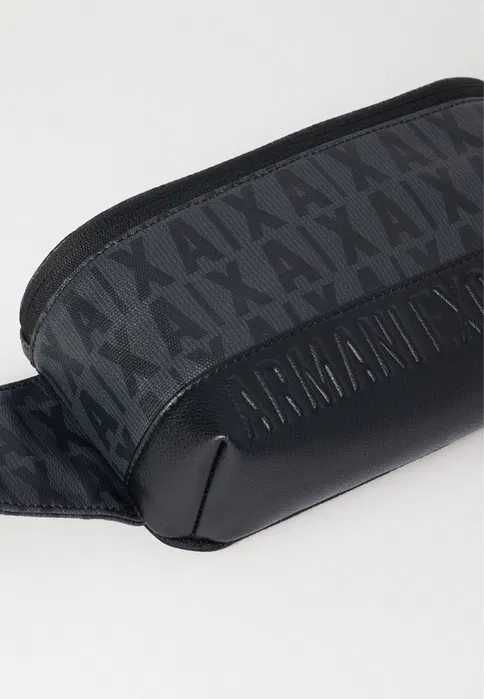 Сумка бананка Armani exchange чоловіча унісекс жіноча сіра чорна фірмо