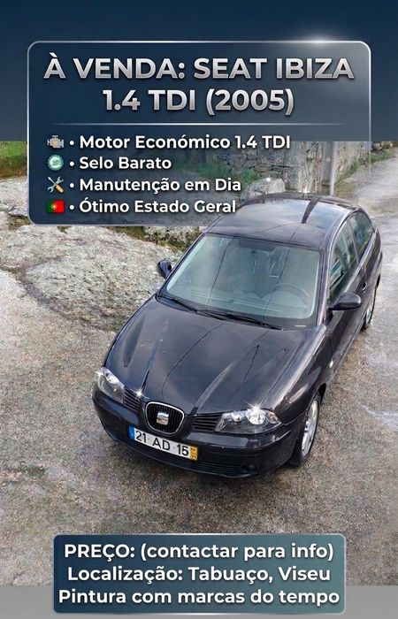 SEAT Ibiza 1.4 2005 | Económico e Fiável | Versão 3 Portas