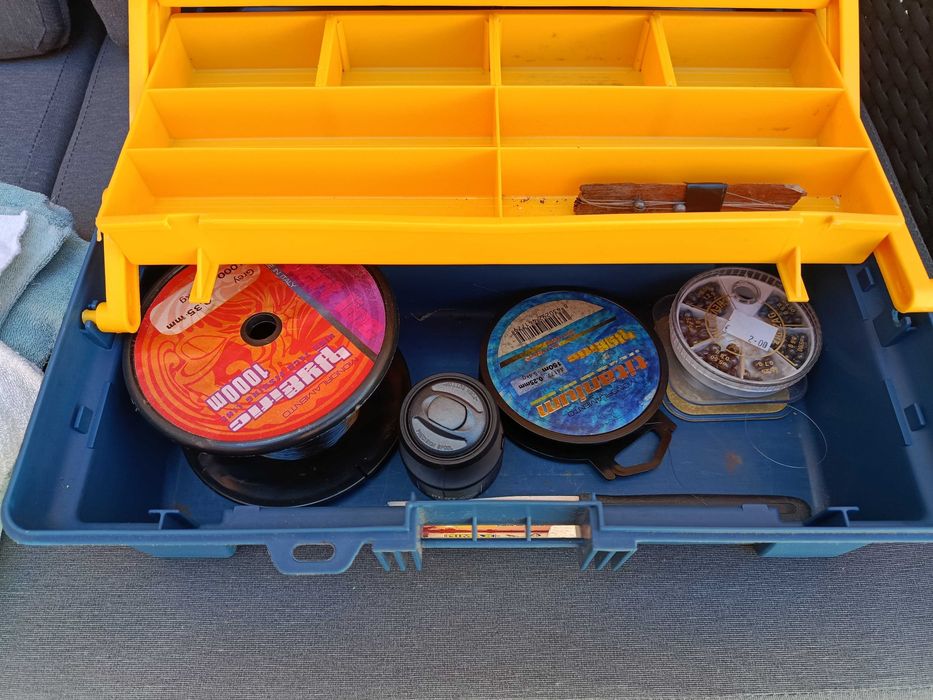 Kit Cana Pesca Peq. + Carreto + Caixa + Acessórios
