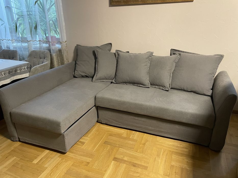 Narożnik HOLMSUND Ikea szary dwustronny