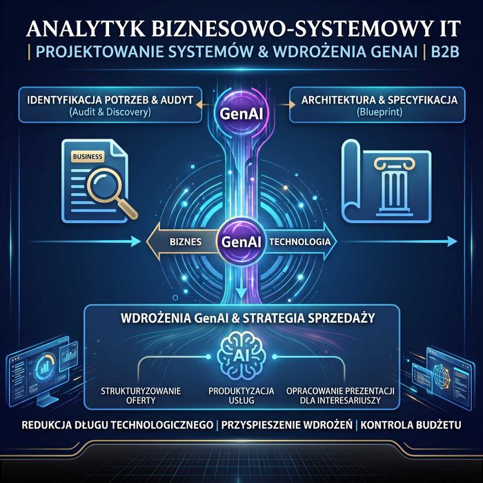 Analityk Biznesowo-Systemowy IT | Projektowanie Systemów & Wdrożenia GenAI