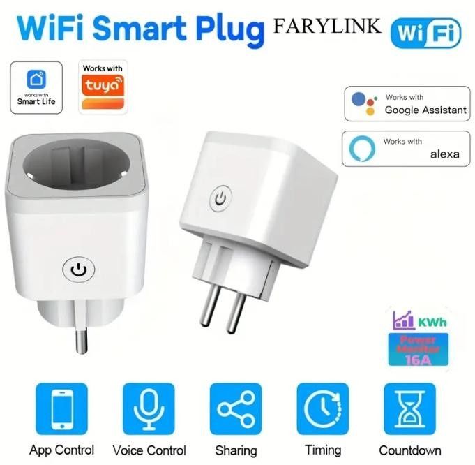 Розетка wi-fi, 16A, розумна