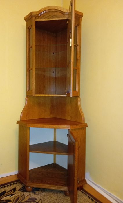 Stylowa Witryna Narożna Rustykalny Dąb