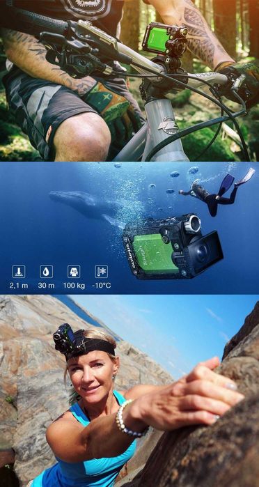 Kamera Sportowa 4K OLYMPUS TG-Tracker Wifi GPS Zielony Stabilizacja !!
