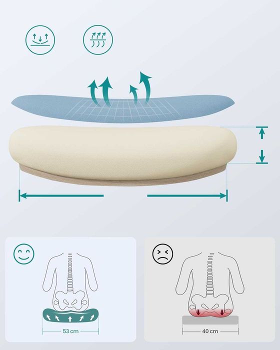Fotel obrotowy krzesło biurowe ergonomiczne mglisty niebieski