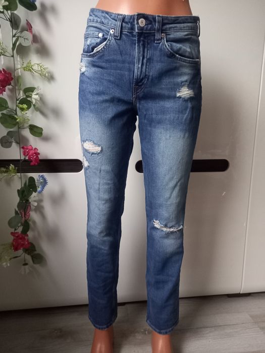Spodnie jeans przetarcia H&M Denim EUR 36, S Denim rurki