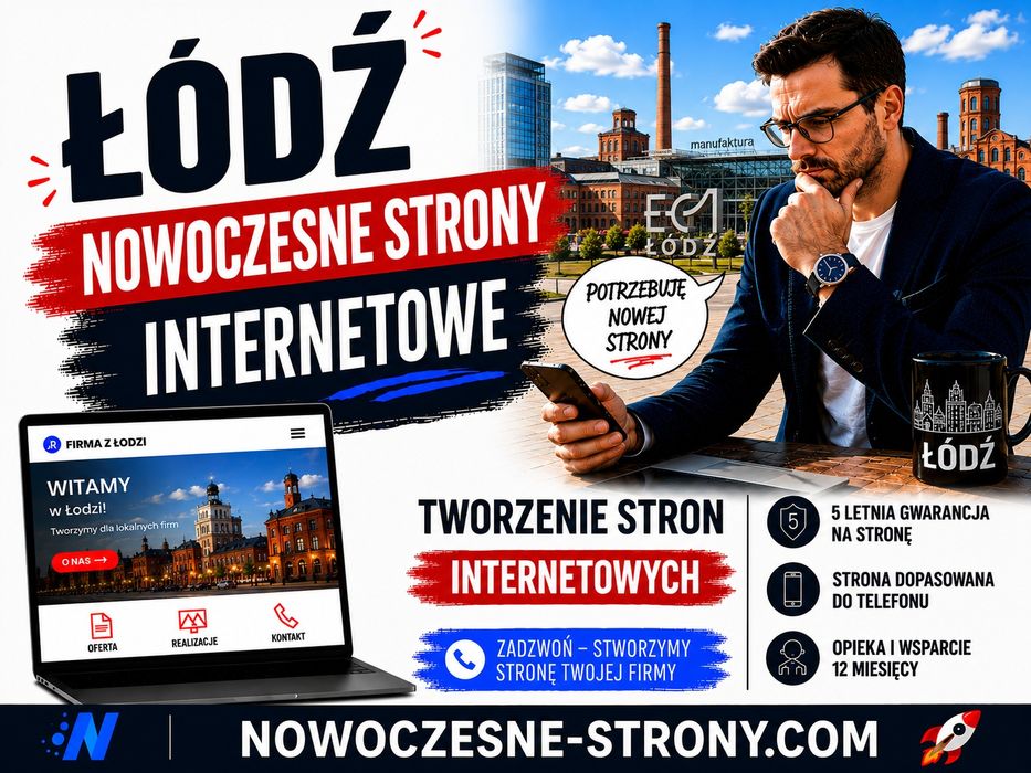 Nowoczesne Strony Internetowe | WordPress z 5-letnią Gwarancją | Opieka Stron 12 miesięcy