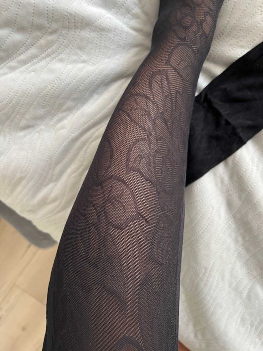 NOWE rajstopy w kwiaty S