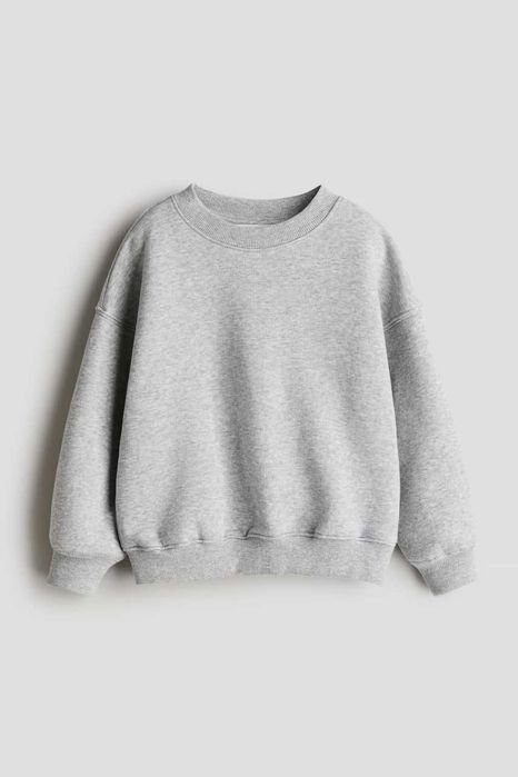 Тепла кофта світшот з трикотажу на флісі H&M