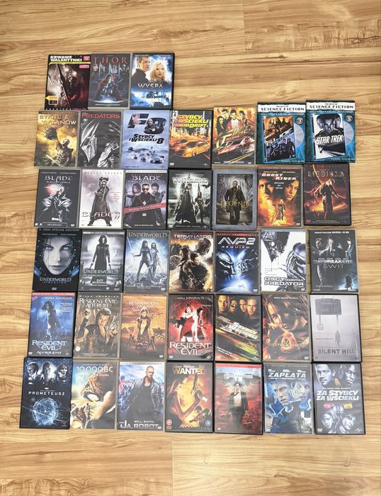 plyty dvd roznych filmów