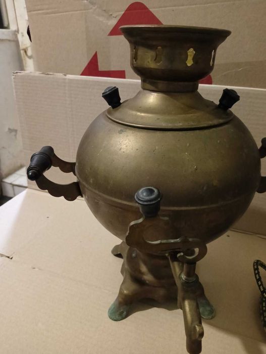 Самовар электрический СССР латунь.