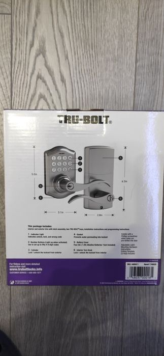 Дверний замок Tru-Bolt Classic Electronic Deadbolt