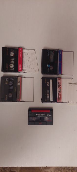 Kasety Video 8 Zestaw 5 sztuk.