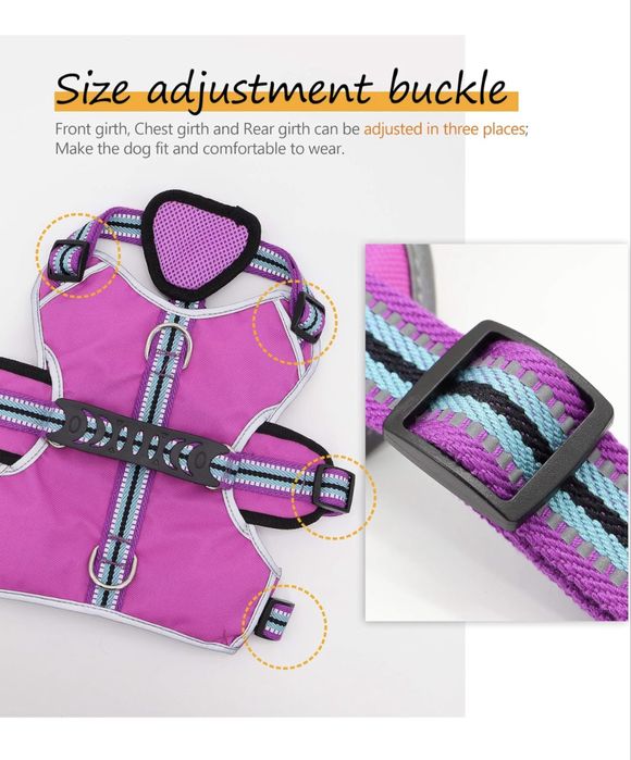 Szelki dla psów Didog Escape Proof, oddychające,do podnoszenia