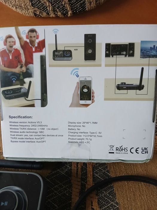 Audio Streaming Box, wszechstronny adapter audio Bluetooth nowy