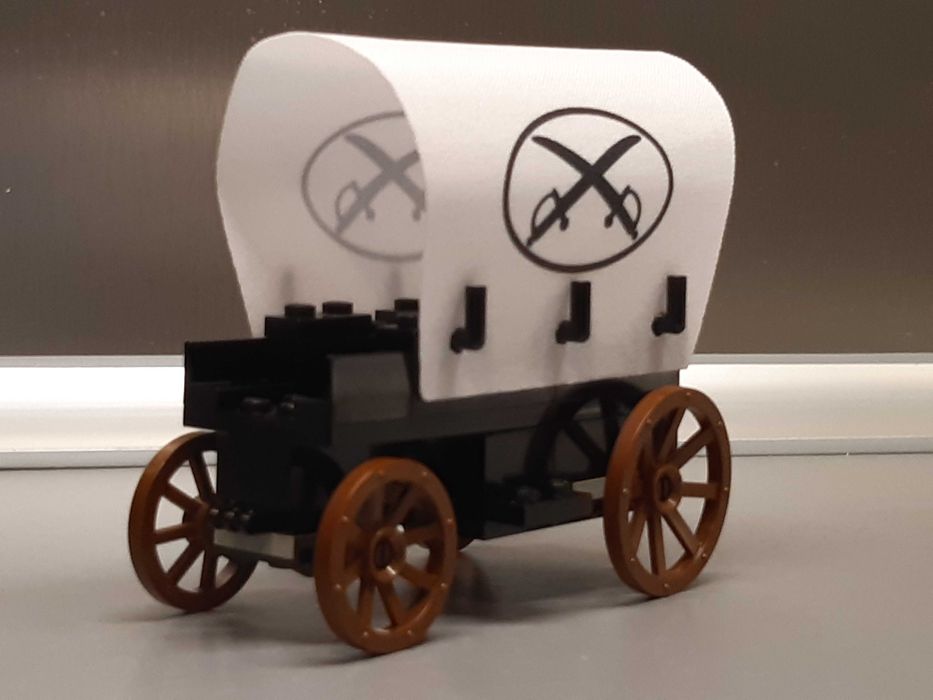 NOWA drukowana plandeka do LEGO Western 6716 biała custom