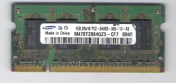 Продам линейку оперативной памяти SODIMM DDR2 800 MHZ SAMSUNG 1Гб