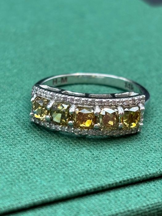 1,73ct pierścionek z brylantami / certyfikat / naturalnymi diamentami