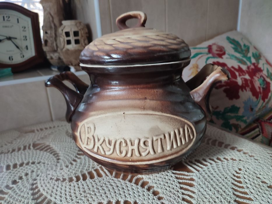 Глиняний горщик для запікання супниця каструля