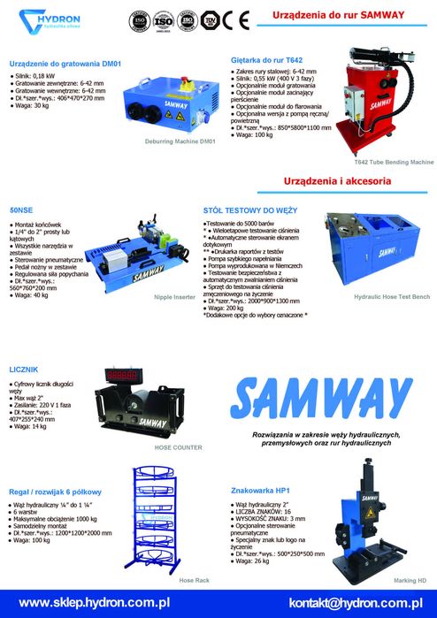 Znakowarka ręczna SAMWAY HP1 do grawerowania tulejek zaciskowych