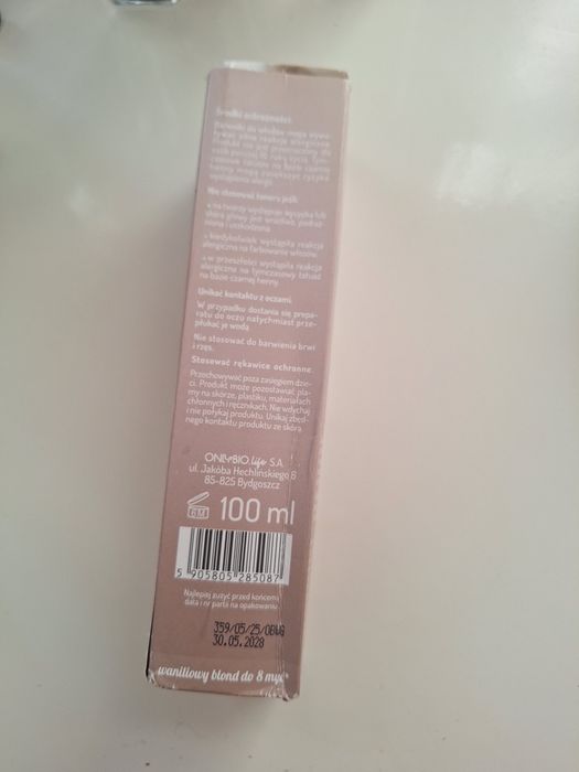 Toner do wlosow waniliowy onlybio