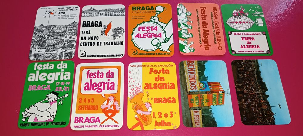 Raros e antigos calendários de bolso da edição Coleção Festa da Alegri