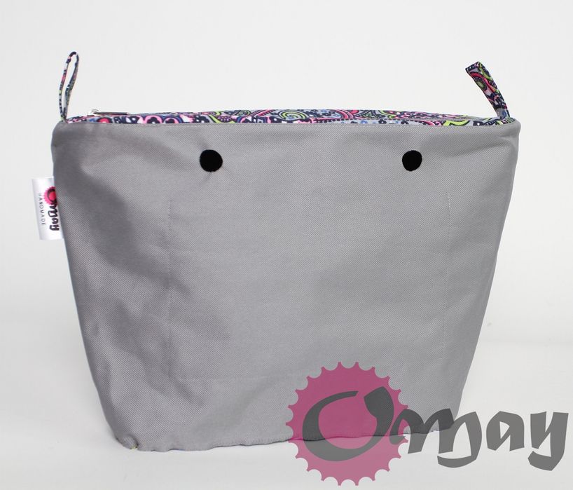 organizer OBAG STANDARD +KOSMETYCZKA orient szary różwy OMAY.pl