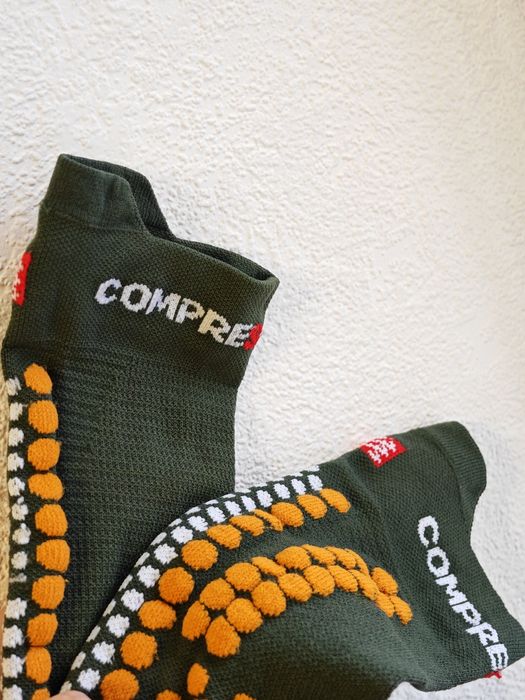 Компрессионные носки Compressport TRAIL V4.0 RF GREEN/DK CHEDDAR