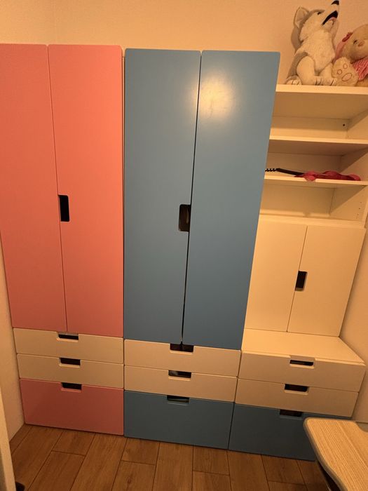 Szafa meble dla dzieci niebieski różowy