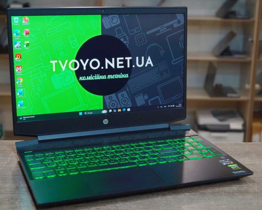 ГАРАНТІЯ HP (IPS/Ryzen 5 5600H/RAM 16гб/SSD 256гб/RTX 3050 4гб)TVOYO