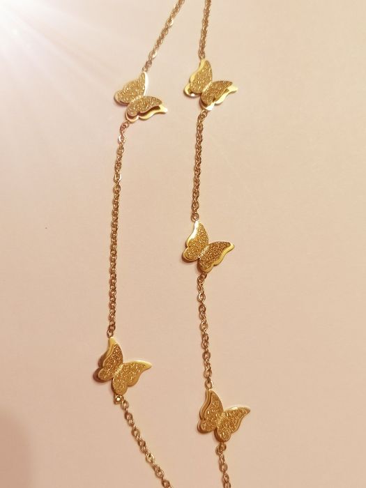 Komplet biżuterii motylki ze stalówki