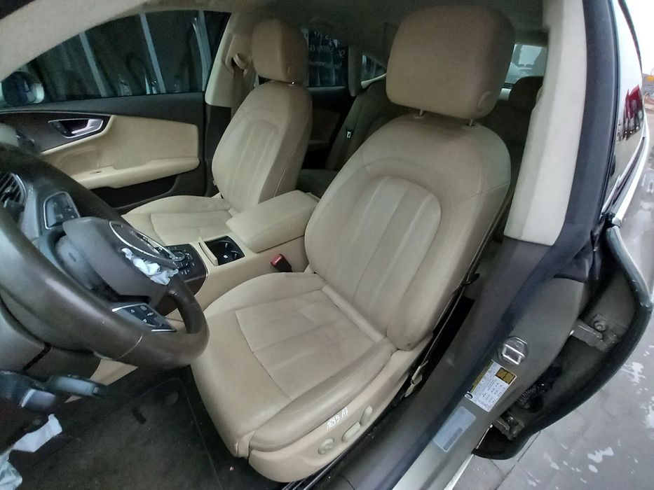 AUDI A7 C7 FOTELE KANAPA KOMPLET SKÓRA JASNA GRZANE WENTYLOWANE ELEKTRYCZNE PAMIEĆ FOTELA