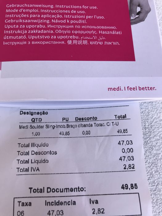 Imobilizador de braço/ombro