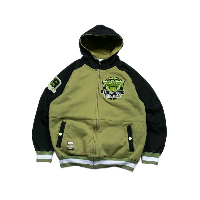 Rydel House Custom Brand baggy bluza rozpinana vintage L hip hop zip u
