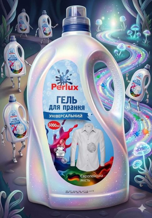 Гель для прання Perlux 5л універсальний гель для прання