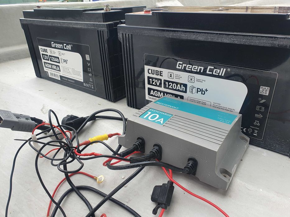 Silnik elektryczny Haswing Protruar  5.0 24v 160lbs, zestaw z akumulatorami oraz ładowarką