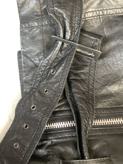 Skórzana kurtka damska czarna ramoneska M