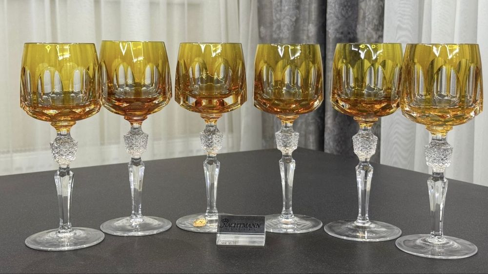 Хрустальные фужеры для вина Nachtmann серия Antika GDR Германия