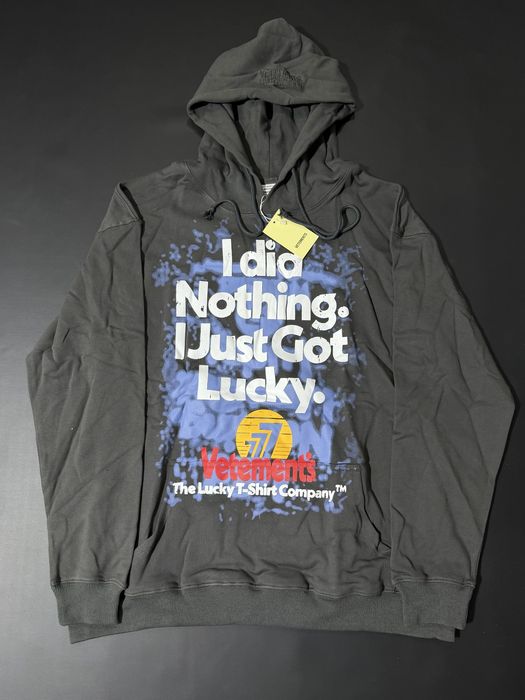 худи Vetements I Did Nothing I Just Got Lucky