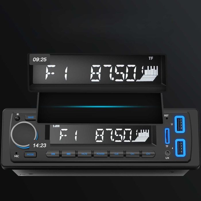 Radio 1 DIN Avylet Bluetooth 5.0 FM AUX SD USB Pilot