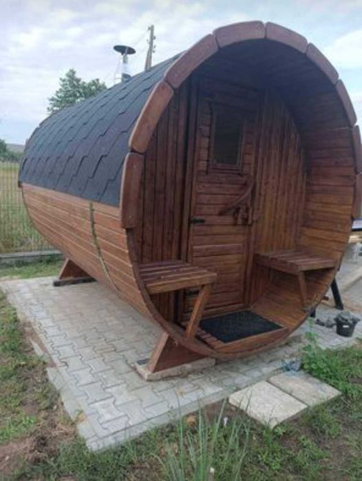 Sauna ogrodowa beczka