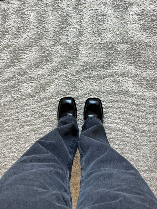 Шкіряні лофери жіночі cos (чорні, розмір 41)