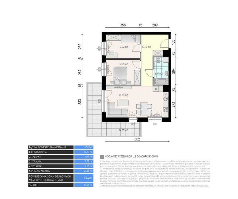 Ukończona Inwestycja Deweloperska SPALSKA 58 | 55,74m2 | Taras 14,55m2