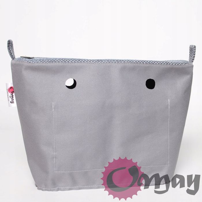 organizer OBAG STANDARD szary niebieska plecionka 2 kieszenie OMAY.PL