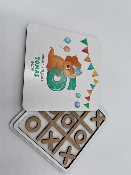 SUGESTÃO NATAL: Jogo do Galo com tampa com foto personalizada