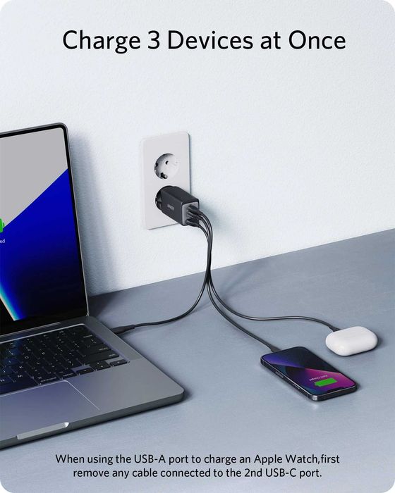 Зарядний пристрій ANKER 735 CHARGER 65W PowerPort III (A2667)